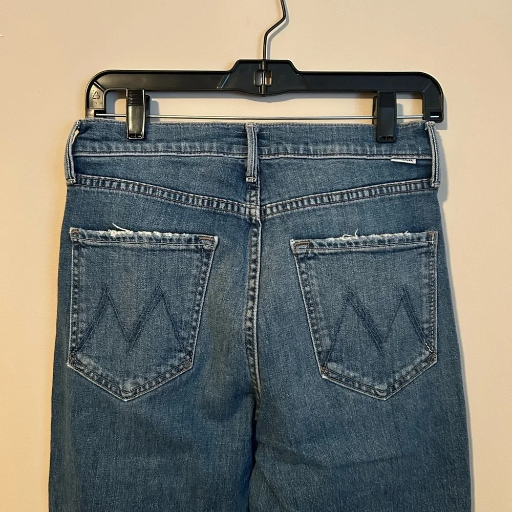 Mother Denim Pixie Dazzler Ankle Fray Jeans in Love Pop Size 28